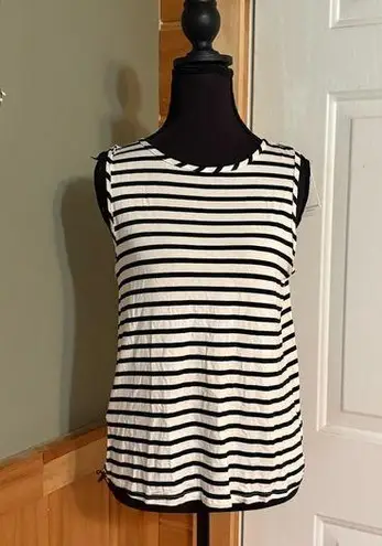 Green Envelope Black and White Extra Soft and CozyTank Top with Tie Back S NWT