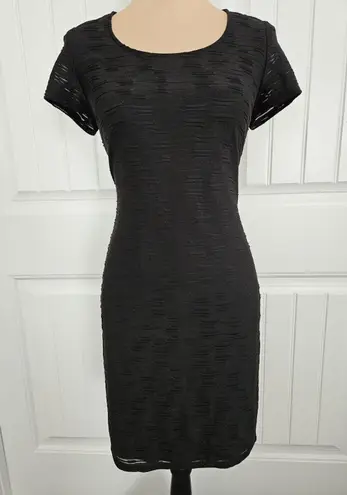 Marc New York Andrew Marc Black Zip Back Sheath Dress Size M