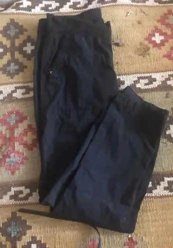 Ralph Lauren Lauren Black Cotton Pull On Pants Sz8