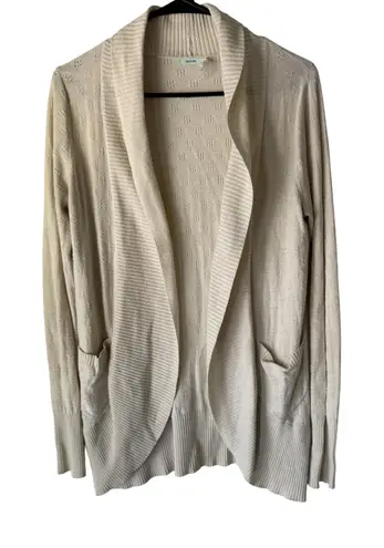 Kimchi Blue  Sweater‎ Coquette Medium Cream Open Front Cardigan Pockets Boho - Image 1