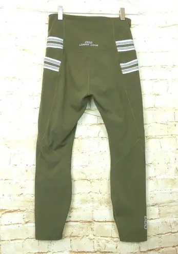Lorna Jane Lorna Jean Swift Booty Support Ankle Biter Tight Leggings Womens S Olive Green