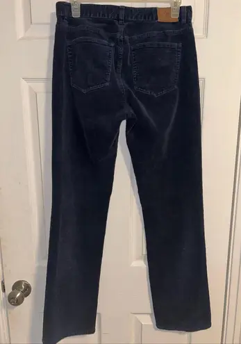 Ralph Lauren Lauren  Women's Corduroy Pants Size 4 Navy Blue Straight Leg Button