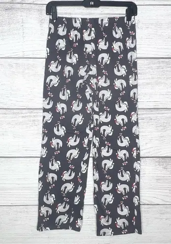 SO  Gray Sloth Santa Hat Pajama Pants Size Small Christmas Holiday PJ’s Sleep thumbnail 5