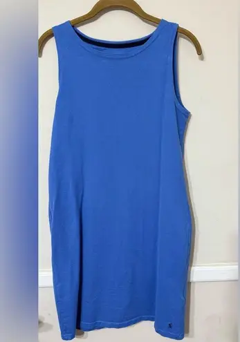 Joules | 100% Cotton Sleeveless Shift Pop Over Blue Dress | Size 10
