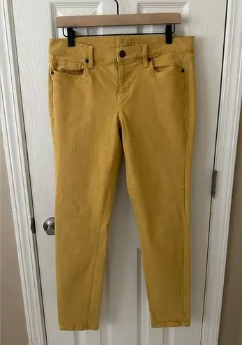 Loft  skinny jeans size 10 mustard yellow