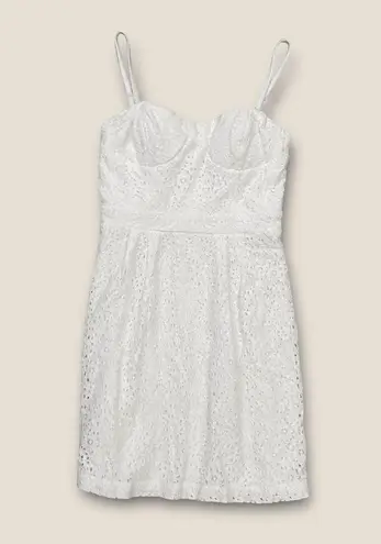 American Eagle  Lace Bustier Mini Dress Off White 2