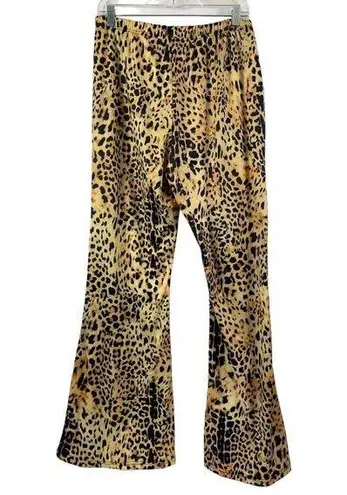 Half Heart Women's Animal Print Stretch Pants Brown Size M