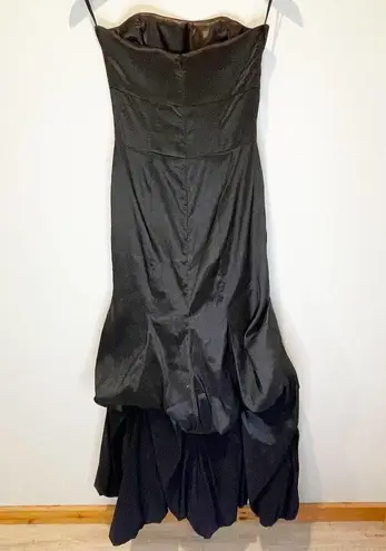 Cache  Black Formal Strapless Gown with Rosettes - size 2