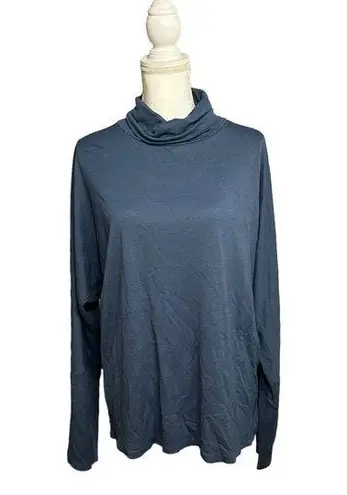 Lululemon  Womens M Moraine Turtleneck The Lab Long Sleeve Top Oil Slick Blue