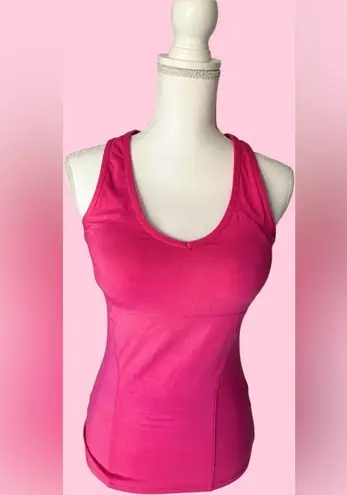 Green Apple Fitted Pink Sleeveless Tank Top, Eco friendly. Size M