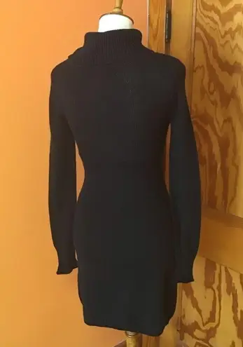 SO  black turtleneck sexy sweater dress