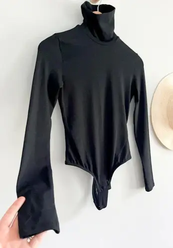 Madewell  | NWT | Turtleneck Thong Bodysuit | True Black | Sz XS | Minimalist