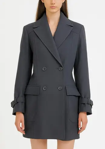 Dries Van Noten 100% wool tailored black blazer with longer contrast back panel