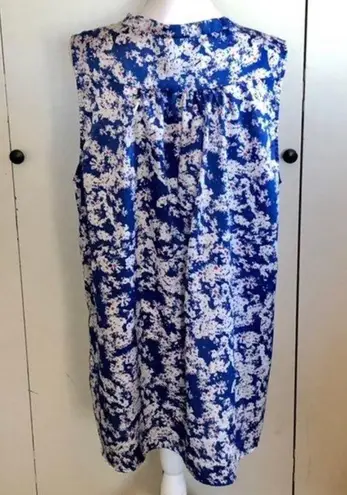 Eight Sixty Tie Neck Tunic Blouse Womens 3X Used Floral