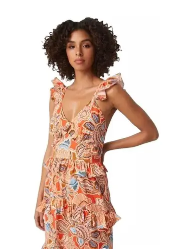 MISA Los Angeles NWT Olivia Rubin Rex Morrison Dress in Tangerine Flora Size S