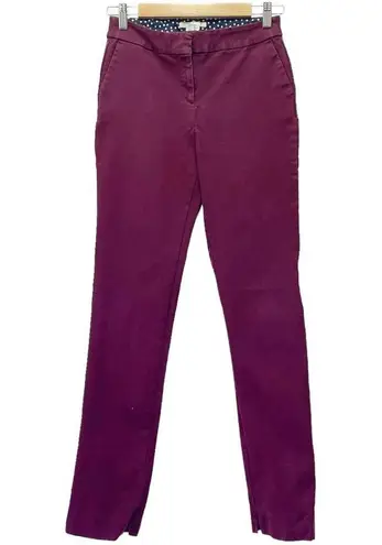 Boden Slim Straight Chino Pants in Maroon Women’s Preppy Casual Pant Size 4 Long
