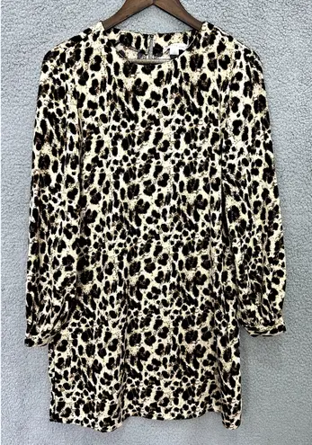 Reynah Couture Dress 8 Leopard Print Retro Glam Mob Wife Aesthetic Y2K Party Brown