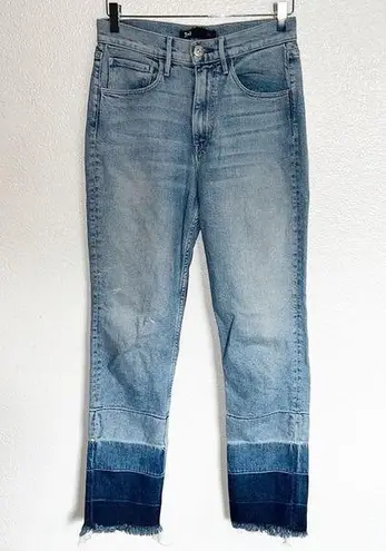 3x1  NYC Colorblock Shelter Raw Hem Straight Leg Jeans