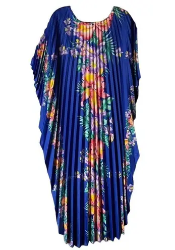 Vintage Royal Creations Hawaiin Dress Floral MuMu Kaftan Kimono Made Hawaii u Blue Size undefined