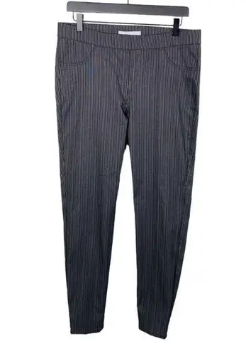 Valerie Stevens Women's Black Pinstripe Stretch Skinny Legging Pants Size 10