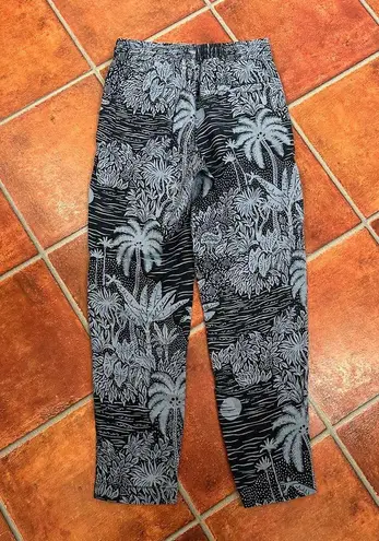 Desmond & Dempsey x H&M Soft Linen Tropical Joggers Size 0 Blue