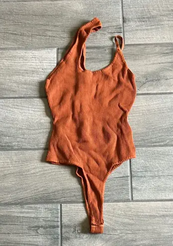 Privy Orange Bodysuit One Piece High-Cut