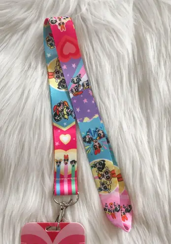Powerpuff Girls lanyard with Id/ card holder Pink