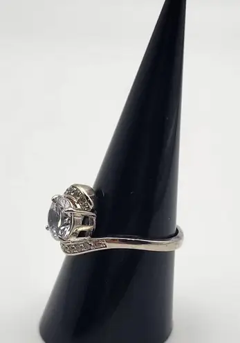 Fragrant Jewels April Birthstone Silver Tone CZ Bypass Ring (9)