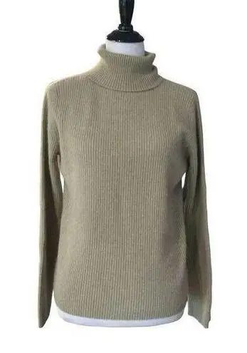 Grayson & Dunn Womens 100% Cashmere Sweater Green High Neck Pullover Size L Size L