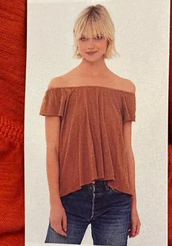 Project Social T NWT  Small Grenadine Orange Bodhi Off Shoulder Top