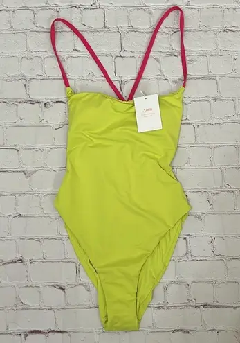 ANDIE NWT  Swim Fiji One Piece Neon Green & Hot Pink Size XS