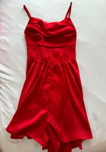 Princess Polly Hannah Red Romper