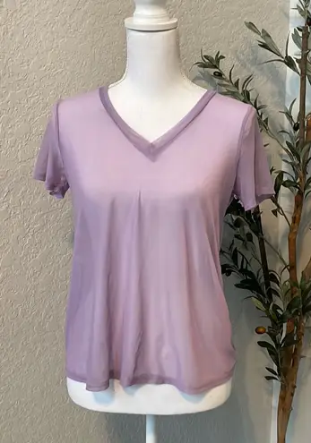 Charlotte Russe Y2K Vintage  Sheer V-Neck Fairy Purple Blouse NEW Size XS