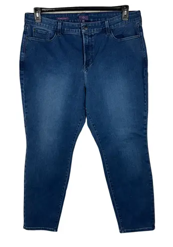 NYDJ SZ 20W Alina Legging Jeans Hi-Rise Pockets Medium Wash Stretch Zip-Fly Blue