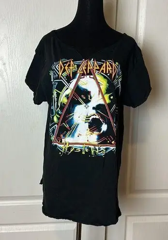 Def Leppard HYSTERIA LONG FIT CUSTOM CUT GRAPHIC TRE