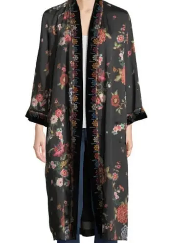 Johnny Was Velvet-Trim Floral Kimono/Jacket NWT (oversized)