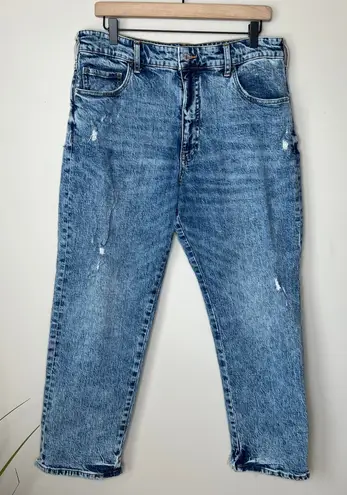 Pilcro and the Letterpress Pilcro Anthropologie Jeans Women's 30 High Rise Straight Distressed Acid Wash