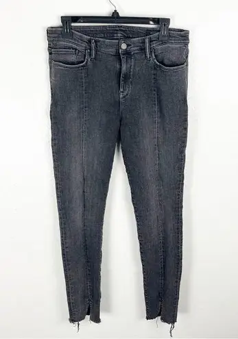 ALL SAINTS Grace Black Wash Split Fray Hem Jeans, Size 32