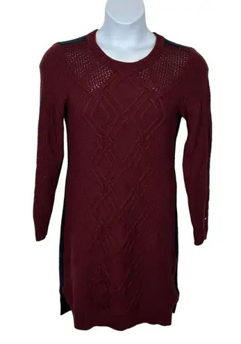 Tommy Hilfiger  Sweater Dress Sidelong Two Tone Maroon & Blue Size Small