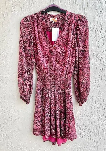 A.L.C Sari Silk Floral Long Sleeve V