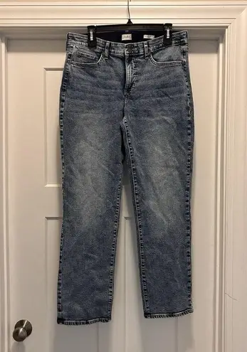 Wonderly Mid Rise Straight Women's Jeans 12S Acid Wash 5 Pockets Denim Stretch