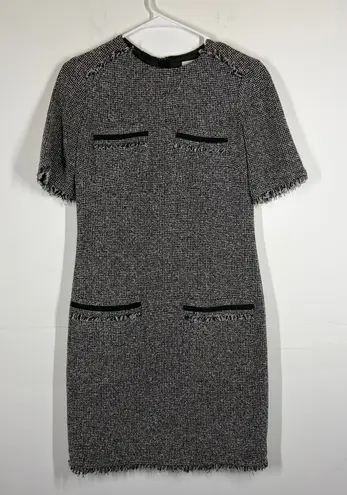 LK Bennett Dr Darya Tweed Fringe Dress Size US 2