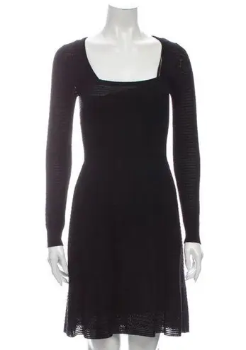 Missoni M Virgin Wool Black Long Sleeve Dress S