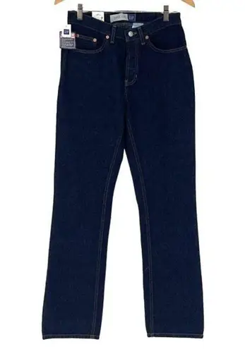 Gap  Womens Boot Cut Jeans Dark Wash 100% Cotton 5 Pocket Denim Blue Size 6 Long