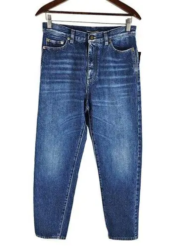 Saint Laurent NEW 100% Cotton Baggy Jeans Blue High Rise Size 27