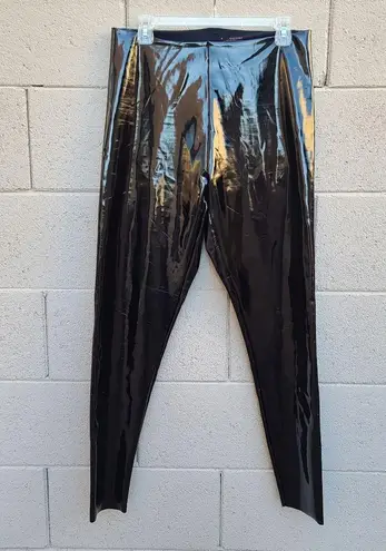 Commando  | Black Faux Patent Leather Perfect Control Catwoman Leggings Size XL