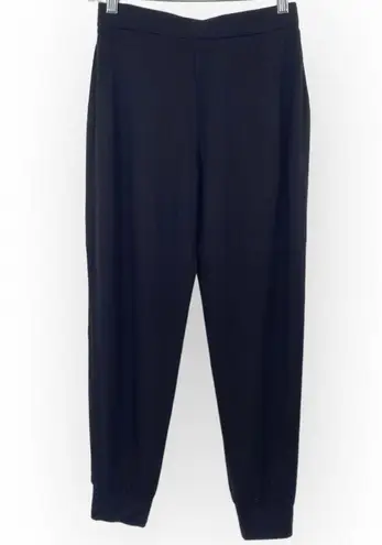 Susan Graver LIFESTYLE Spa Knit Pull On Jogger Pants Black Size XXS Petite