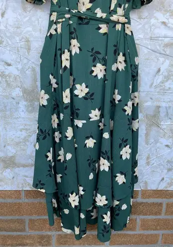 Draper James Naomi Wrap Dress in Shimmer Magnolia size 14