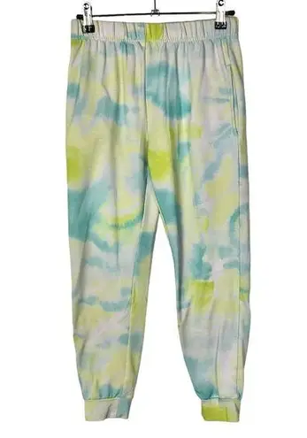 Ideology Green & Blue Tie Dye Tapered Jogger Sweatpants M