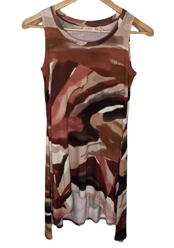 LOGO By Lori Goldstein lagenlook brushstroke printed tunic tank with pockets XXS